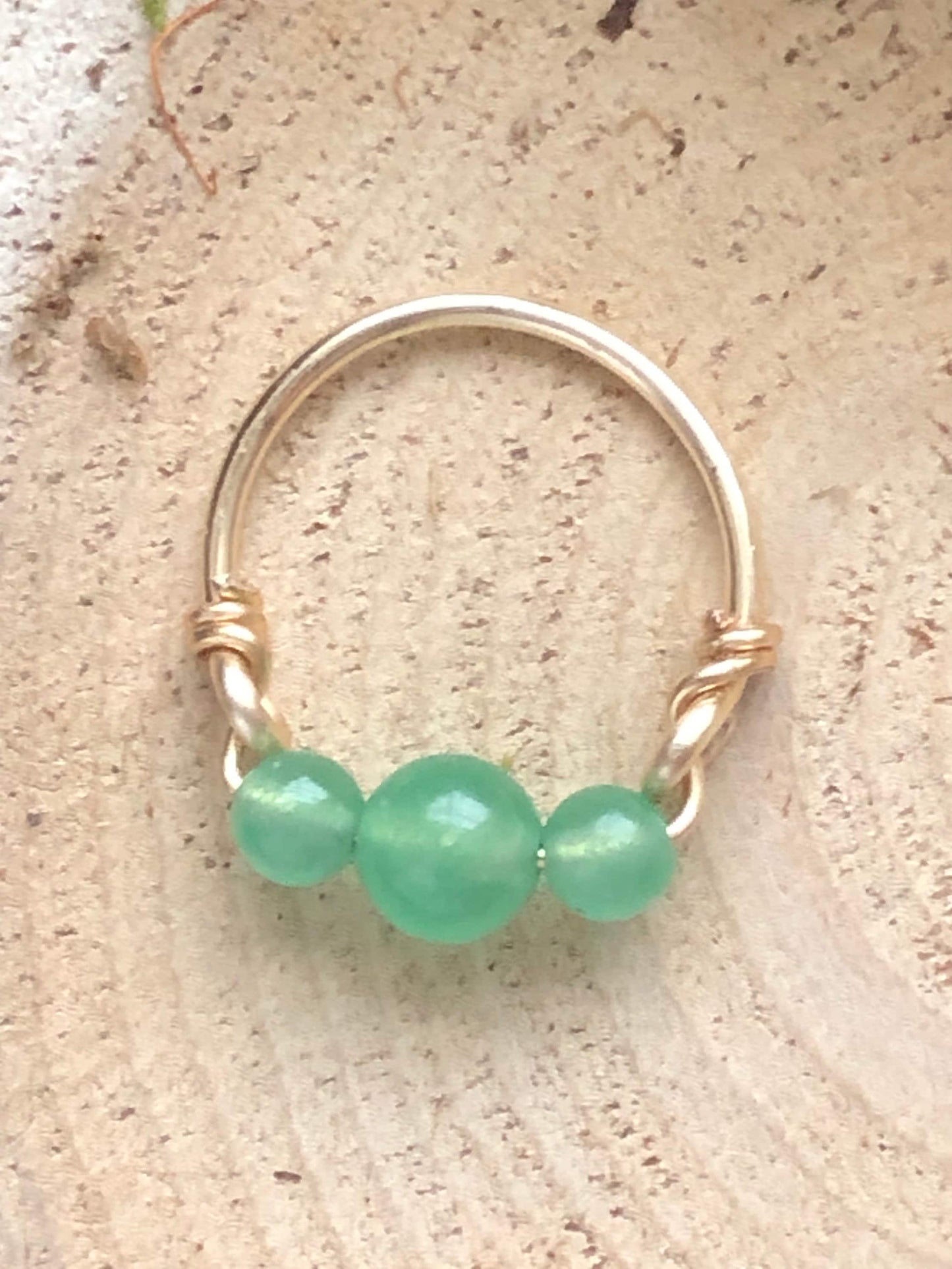 Golden Copper Wire Stackable Ring w/ Birthstones